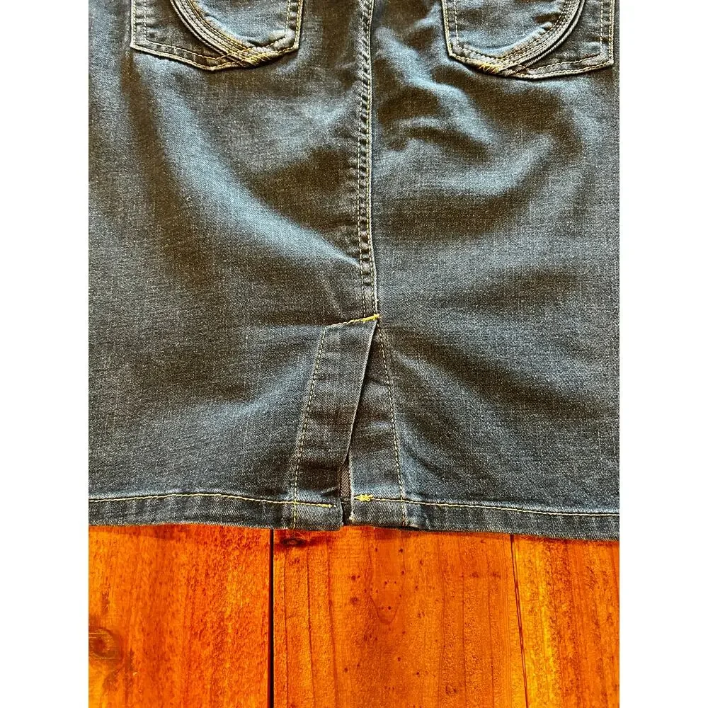 Vintage Y2K Wrangler Medium Wash Denim Skirt Womens 10M Mid Rise Pencil Jean EUC